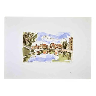 Franco Marzilli, City View, 1980s, Etching For Sale