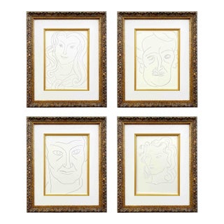1970s Matisse Set of Four Drawings 103-115-133-136 Framed - Set of 4 For Sale