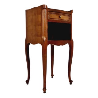 Art Deco French Oak Bedside Table, 1960s For Sale