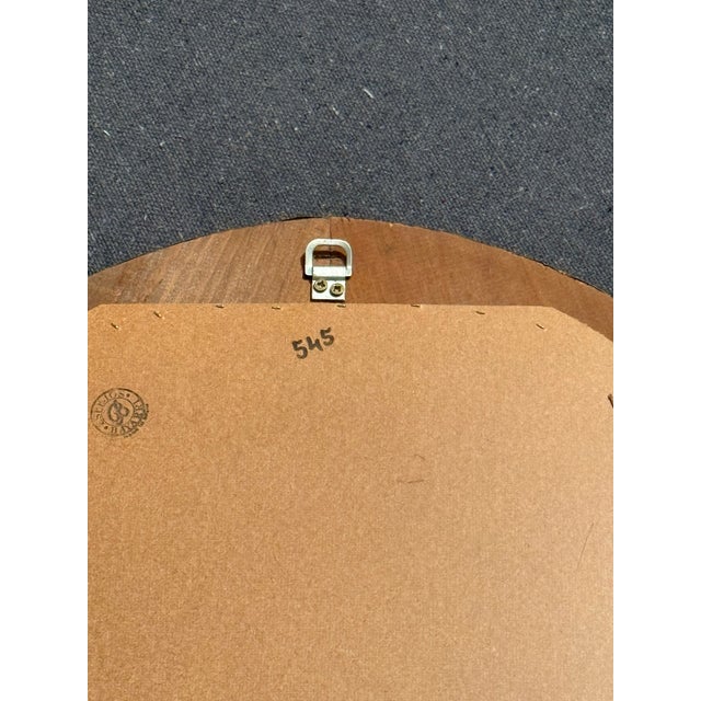 Venetian Modern Triple Layered Oval Wall Mirror With Brass Details For Sale - Image 11 of 12