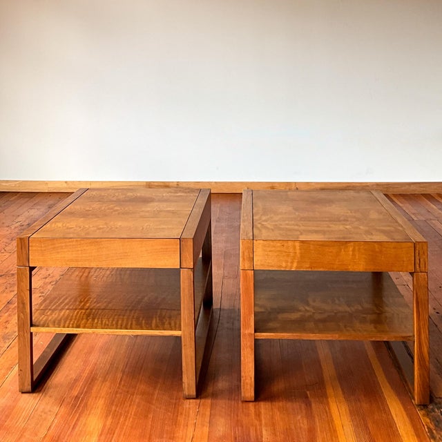 Wood Mid 20th Century Founders Mid Century Teak Side Tables With Hidden Drawers For Sale - Image 7 of 12