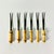 Wood 1970s Vintage Hollywood Regency Coastal Boho Chic Bamboo Handle Stainless Steel Appetizer Picks - Set of 6 For Sale - Image 7 of 7