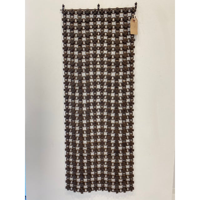 Rustic Vintage Metal Chain Wall Decor For Sale - Image 3 of 8