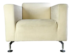 Light Beige Serge Model Armchair in Fabric