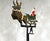 Metal Vintage Metal Kinetic Sculpture with Santa Sleigh and Reindeer, 1950s For Sale - Image 7 of 13