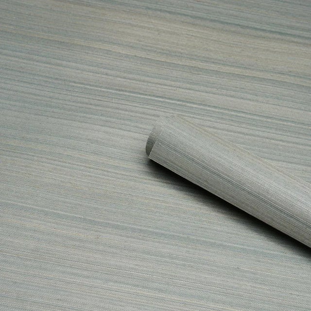 Schumacher Schumacher Musa Abaca Wallpaper In Sky Blue For Sale - Image 4 of 7