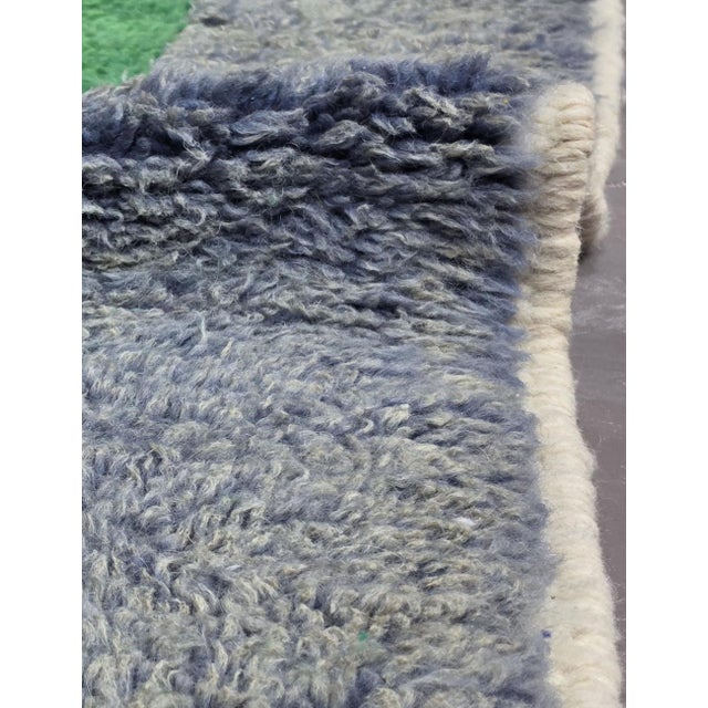 2020s Color Block Berber Wool Runner Rug - 14.8 X 4 Ft For Sale - Image 5 of 6