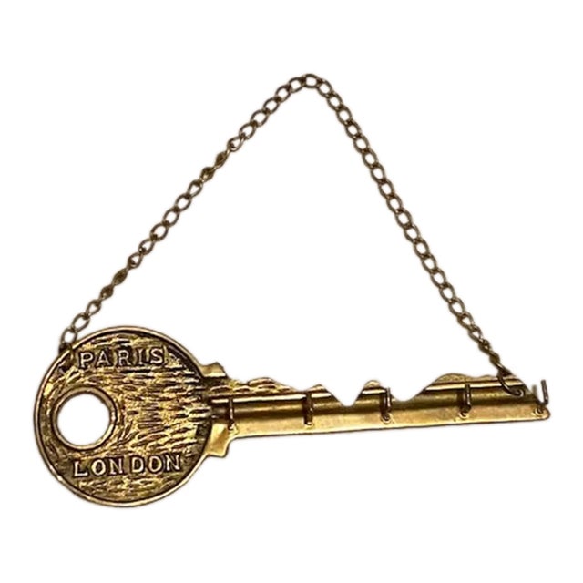 Vintage Brass Oversized Sculptural Key Holder For Sale