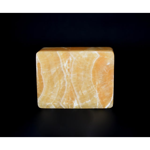 Hand Crafted Honey Onyx Box by Italian Artisan For Sale - Image 11 of 16