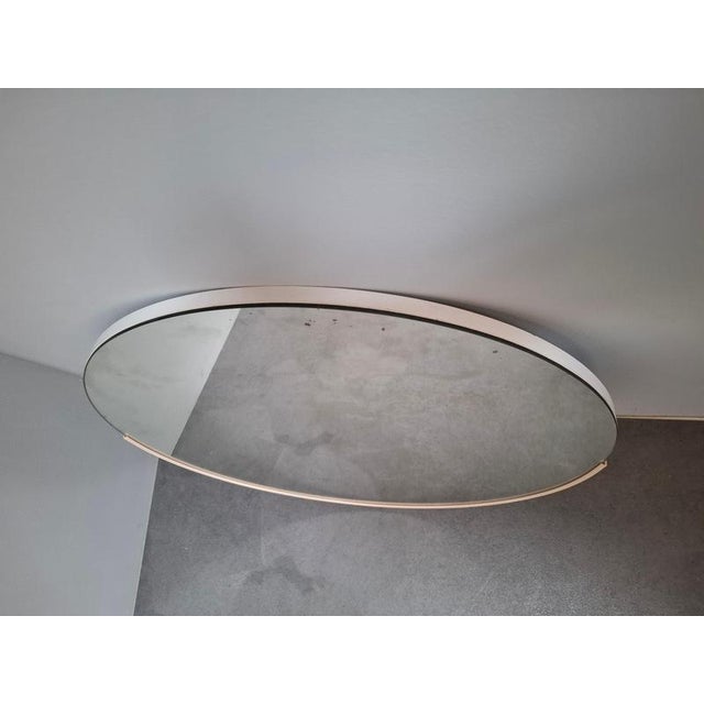 Vintage Czechoslovakian Round Wall Mirror with Beige Frame, 1970s For Sale - Image 14 of 16
