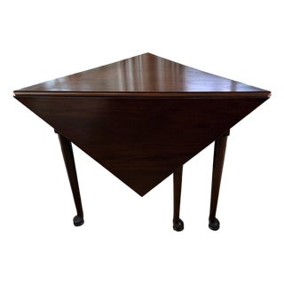 Vintage Queen Anne Dropleaf Corner Table For Sale