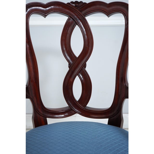 Pair of Mahogany Ribbon Back Armchairs For Sale - Image 12 of 18