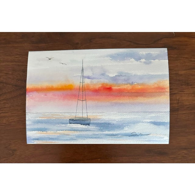 When the sunset is so intense you can feel the heat. Signed and ready to frame.