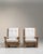 1970s Brutalist Cream Wood Pair of Club Chairs For Sale - Image 9 of 13