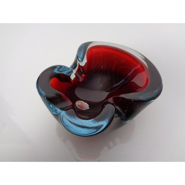 Sommerso Murano Glass Ashtray, Italy, 1960s For Sale - Image 10 of 14