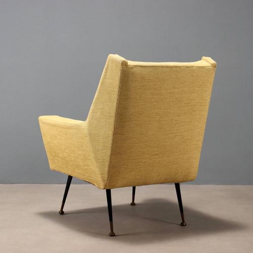 Textile Vintage Armchair with Foam Padding For Sale - Image 7 of 9