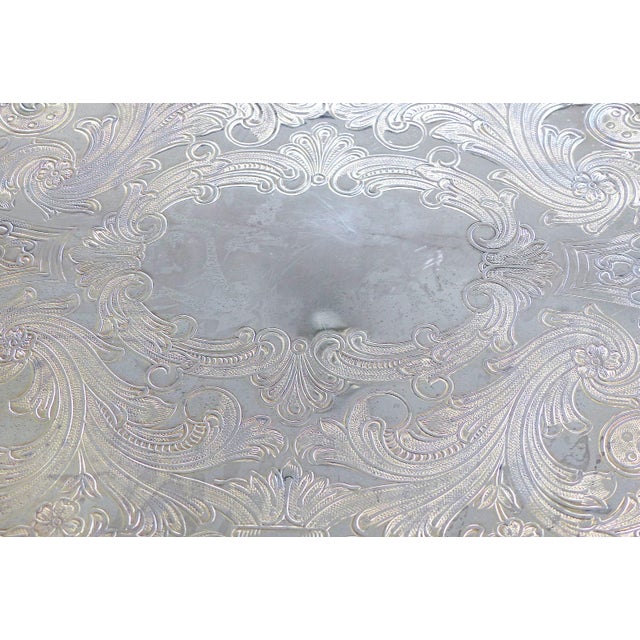 Oval Silverplate Gallery Rail Tray By Kent Silversmiths Chairish