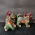 Ceramic Vintage Shiwan Kiln Glazed Mythical Beast Figures (Qilin / Foo Dogs) - A Pair For Sale - Image 7 of 9