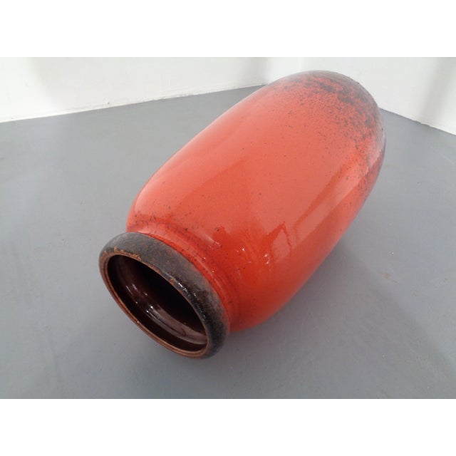 Glazed, large ceramic vase by Scheurich. Referred to on the bottom with W. Germany, 284-53. Very good condition. This...