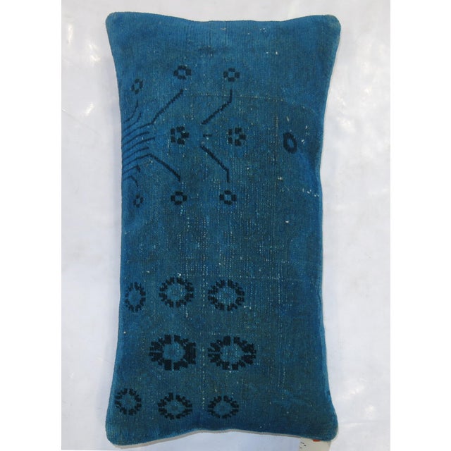 Blue Over-Dyed Turkish Pillow For Sale - Image 4 of 5