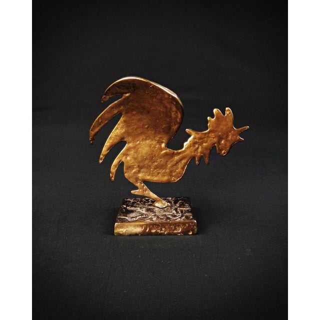 1990s Cocorico Rooster Sculpture in Bronze by Yves Lohé, 1990s For Sale - Image 5 of 12