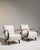 1930s 1930-1939 Czech Republic Warm Ivory Linen Pair Of Bentwood-Arm Lounge Chairs For Sale - Image 5 of 11