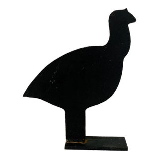 Vintage Cast Iron Quail Silhouette Door Stop For Sale