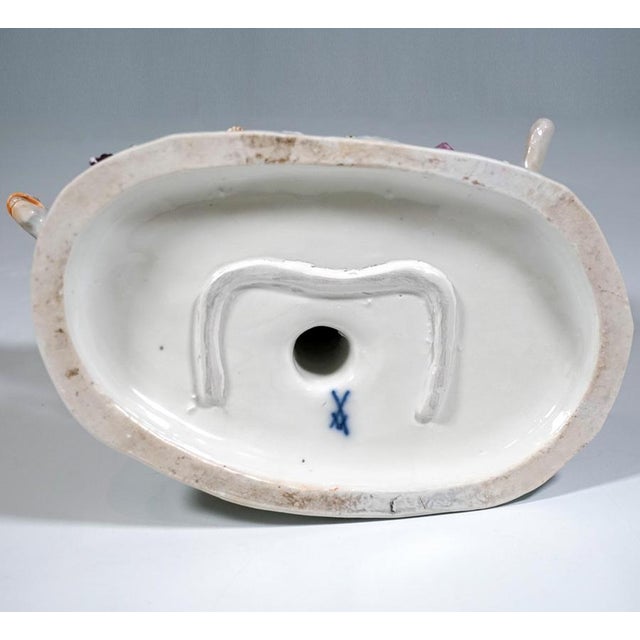 Blue Drunken Silenus on Donkey Bacchant Group by F. E. Meyer for Meissen, 1770s For Sale - Image 8 of 9