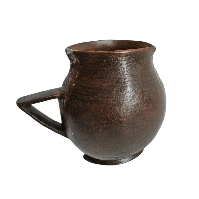 Brown Tribal African Vintage Village Pitcher For Sale - Image 8 of 8