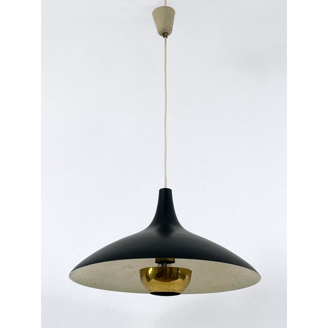 Black Mid-Century Modern Pendant Lamp, 1960s For Sale - Image 8 of 18