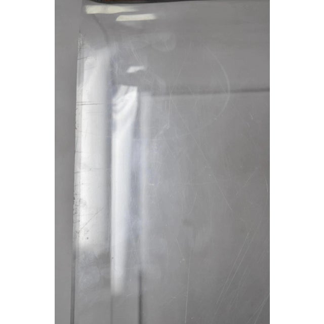 Plastic Vintage Mid Century Modern Clear Lucite Sculptural "S" Form" 3 Tier Side Table For Sale - Image 7 of 11