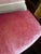 Late 19th Century Vintage Pink Velvet Slipper Chair Features a Rounded Back and Mahogany Legs With Casters, Similar Style to French Louis XVI Accent Seating For Sale - Image 5 of 10