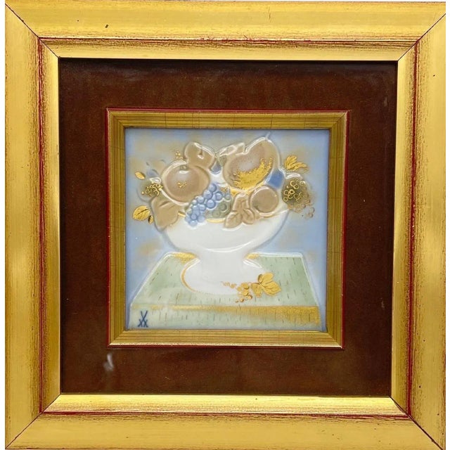 Meissen Picture Plate in Porcelain For Sale - Image 5 of 5