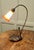 French Bronze Lilly Pad Table Lamp with Glass Shade, 1960 For Sale - Image 6 of 8