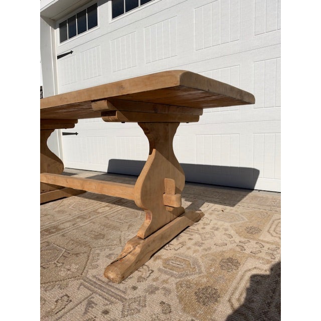 20th Century French Oak Monestary Table For Sale - Image 4 of 14