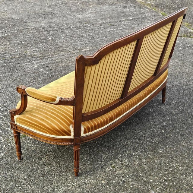 Antique Green Velvet Sofa, 1800s For Sale - Image 13 of 18