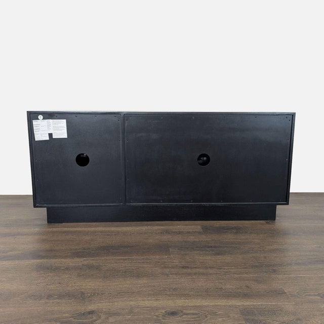 West Elm Carved Pattern Media Unit For Sale In San Francisco - Image 6 of 10