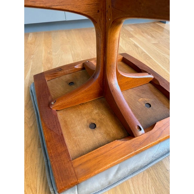 Mid Century Scandinavian Modern Foot Stool in the Style of Lied Mobler For Sale - Image 13 of 18
