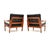 Wood Danish Lounge Chairs in Teak and Leather by Illum Wikkelso, 1960, Set of 2 For Sale - Image 7 of 11