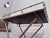 Vintage Hollywood Regency Faux Bamboo Gold Finish Mirror Collapsible Tray Table For Sale - Image 12 of 12
