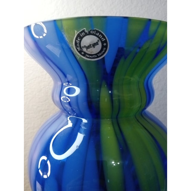 1970s Justyna Mouth Blown Pedestal Vase, Made in Poland For Sale In Dallas - Image 6 of 8