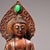 Copper Shakyamuni Buddha Statue With Inlaid Gemstone For Sale - Image 10 of 10