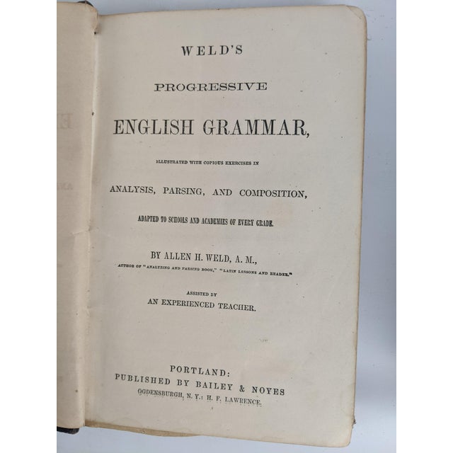 Brown Antique American School Books, 1831–1876, Set of 4 For Sale - Image 8 of 18