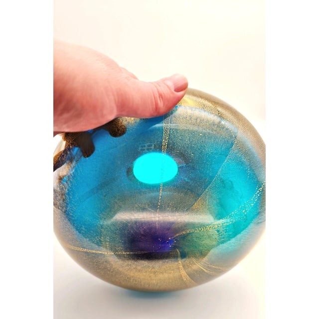 Glass Sommersi Oro Vase by Laura de Santillana for Venini, 1985 For Sale - Image 7 of 10