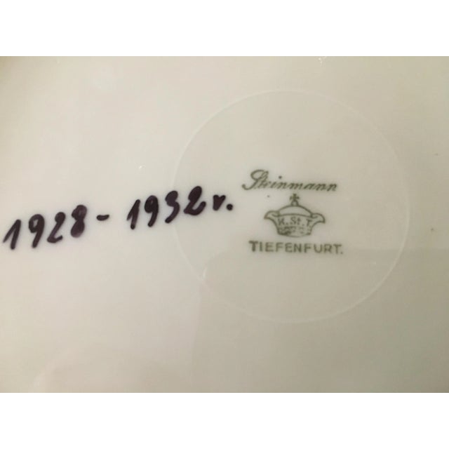 1920s Porcelain Plate from Steinmann Tiefenfurt, 1920s For Sale - Image 5 of 11