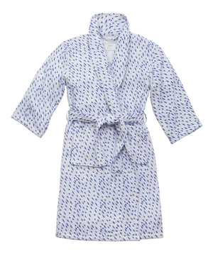 Sara Gilbane Digital Printed Robe in Blue in Small-Medium