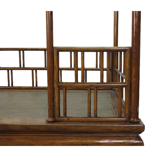 Wood Vintage Chinese Canopy Bed For Sale - Image 7 of 13