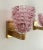 Metal Italian Art Deco Style Brass and Pink Rostrato Murano Glass Wall Sconces, 1990s, Set of 2 For Sale - Image 7 of 13