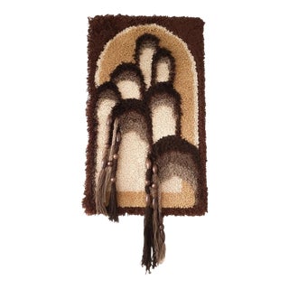 German Handmade Tapestry Wall Rug in Wool, 1970s For Sale