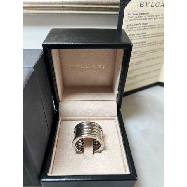 Metal Bvlgari B.zero1 18ct White Gold 4-Band Ring 12.78g, Size 7.75 For Sale - Image 7 of 9